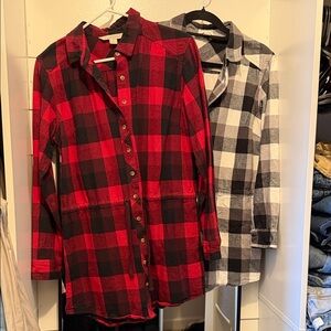 Gander Mountain Guide Series Plaid Button Up Tunic with Drawstring (Set of 2)